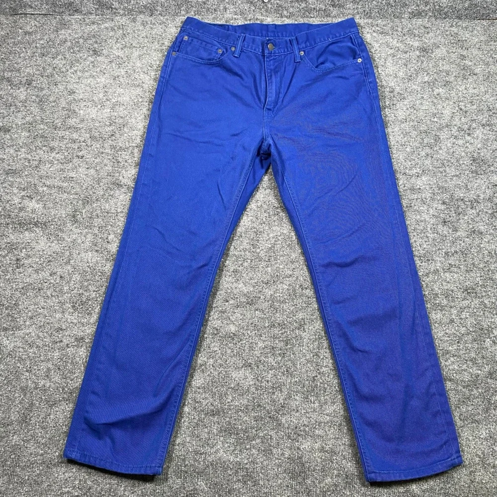 Levis‎ 541 Athletic Taper Jeans Mens 34x32 Cobalt Royal Blue Twill Pants 18181